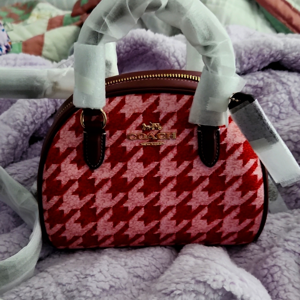 Coach Houndstooth mini bag